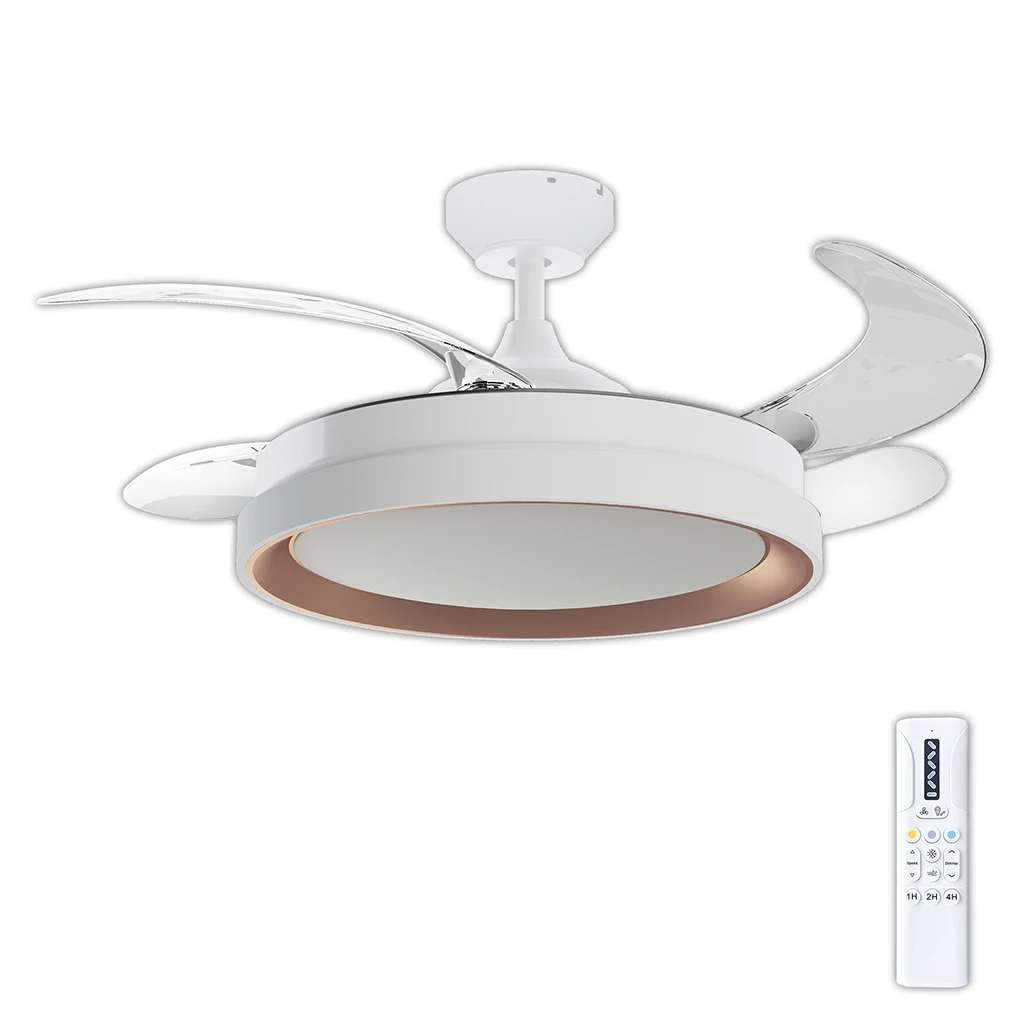 VENTILATORE SOFFITTO LYLI BIANCO+ORO/NERO 3300lm 33W