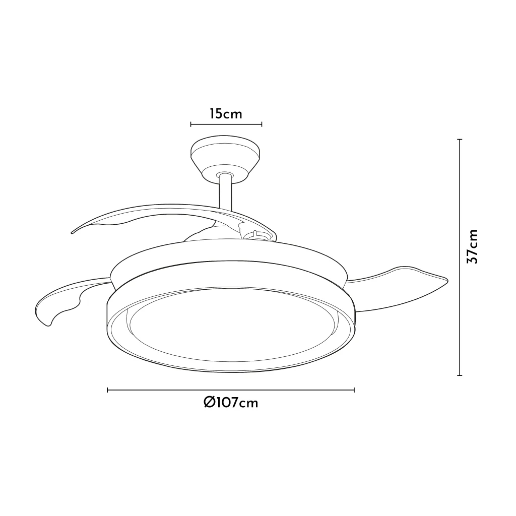 VENTILATORE SOFFITTO LYLI BIANCO+ORO/NERO 3300lm 33W