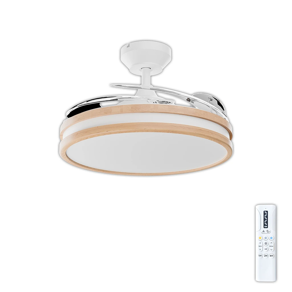 VENTILATORE SOFFITTO MACA BIANCO+LEGNO 3300lm 30W