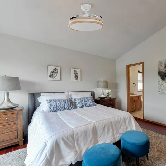 VENTILATORE SOFFITTO MACA BIANCO+LEGNO 3300lm 30W