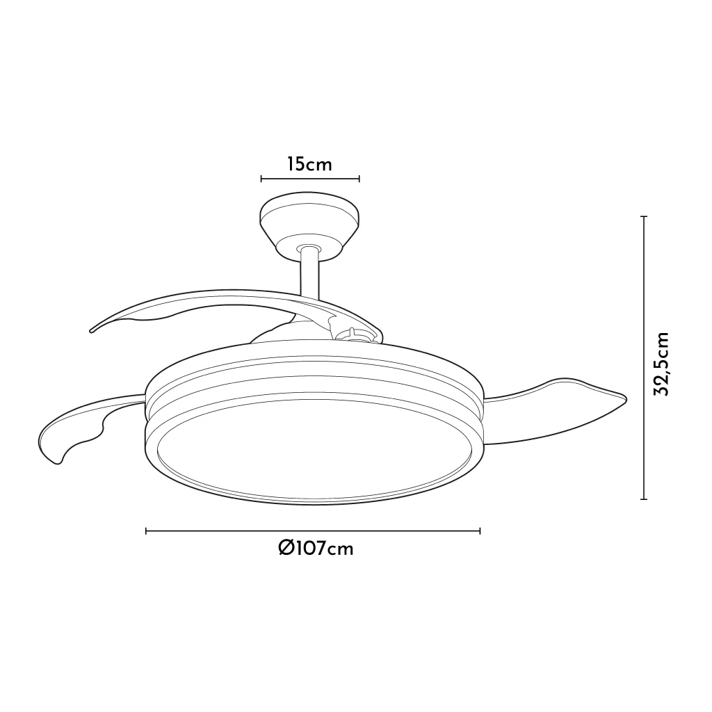 VENTILATORE SOFFITTO MACA BIANCO+LEGNO 3300lm 30W