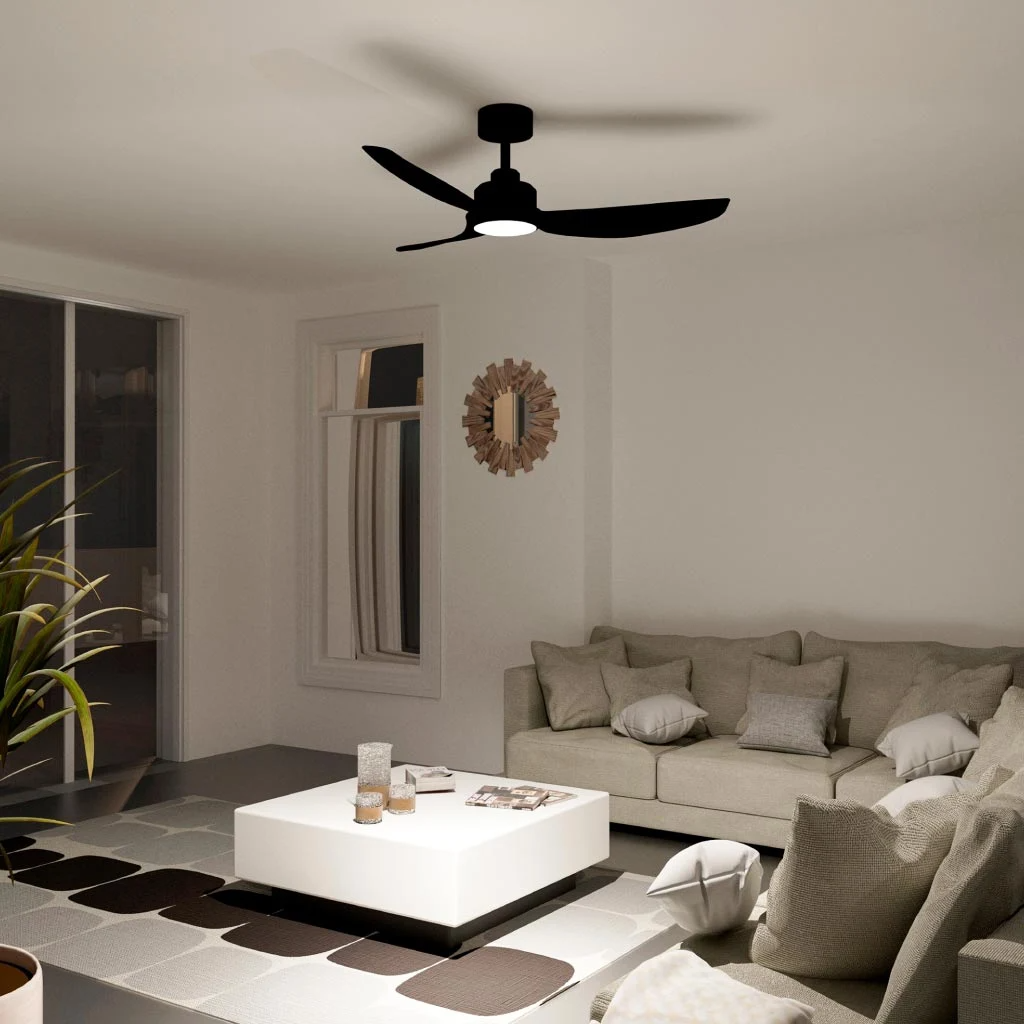 VENTILATORE SOFFITTO ADRIANA NERO 2600lm 24W