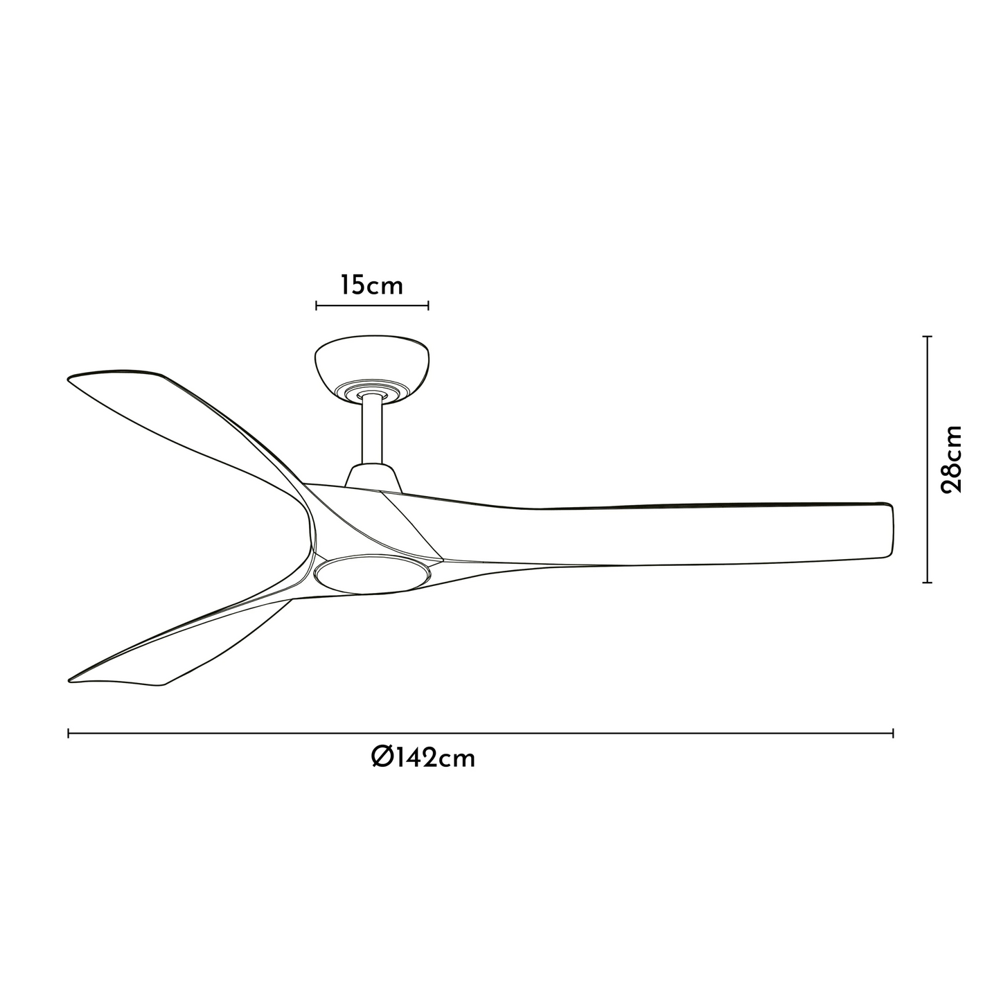 VENTILATORE SOFFITTO AITANA BIANCO 2000lm 20W