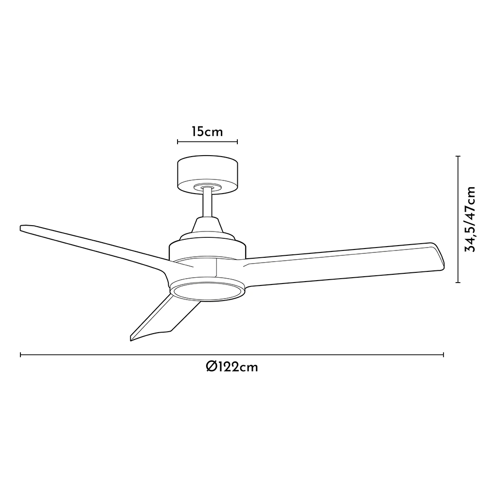 VENTILATORE SOFFITTO REBECA BIANCO+LEGNO