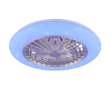 PLAFONIERA C/VENTILATORE STRALSUND 3VEL. Ø50 LED+RGB 30W