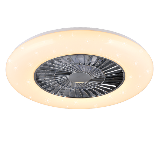 PLAFONIERA C/VENTILATORE VISBY 3VEL. Ø60 LED 38W