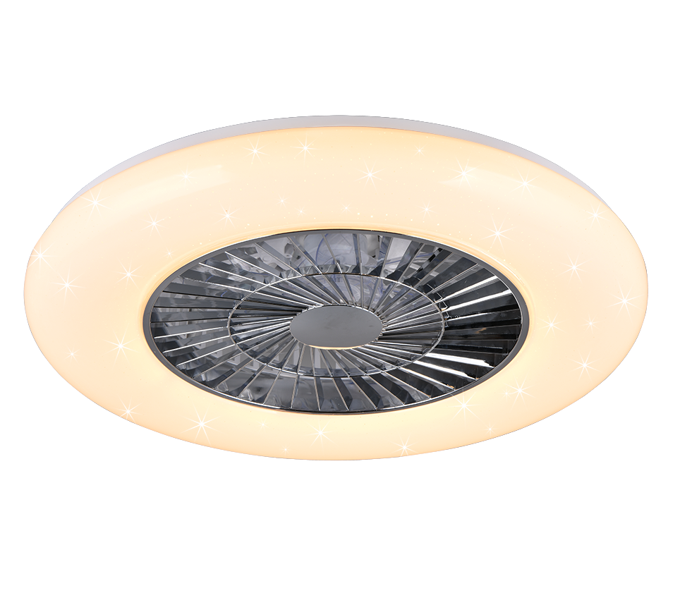 PLAFONIERA C/VENTILATORE VISBY 3VEL. Ø75 LED 56W