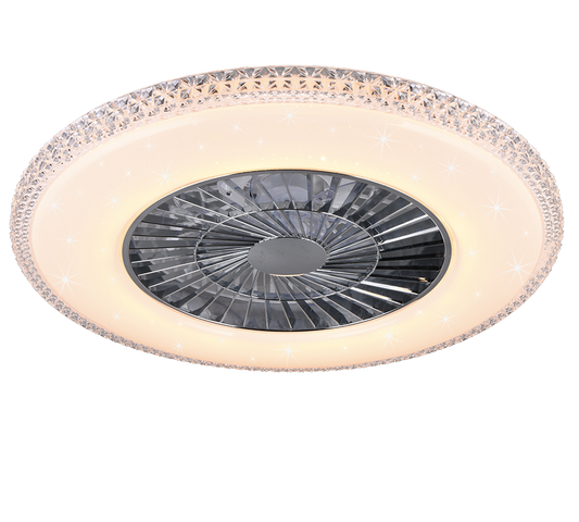 PLAFONIERA C/VENTILATORE HARSTAD 3VEL. Ø60 LED 38W