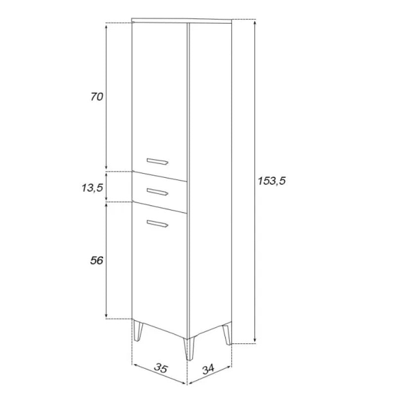 COLONNA PORTASCIUGAMANI MELAMINICO MM.18 BIANCO