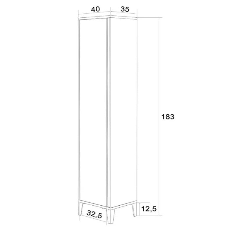 COLONNA PORTASCOPA  ROVERE CHIARO MONDO 2.0