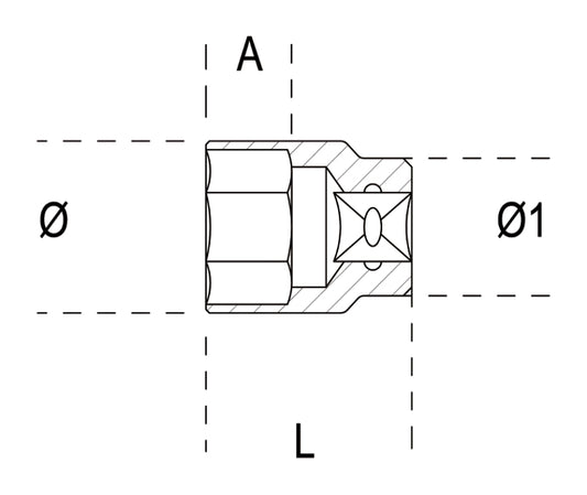 CHIAVE BUSSOLA ESAG.3/8"MM.7