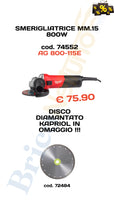 SMERIGLIATRICE ANGOLARE 800W SLIM CON DISCO 115MM