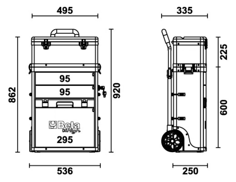 TROLLEY ACCIAIO P/UTENSILI C41H BETA