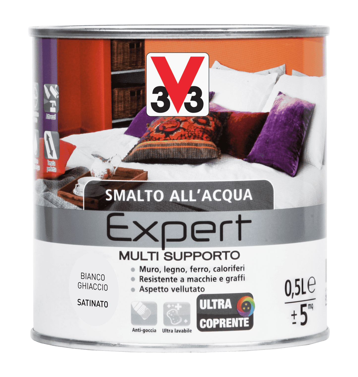 SMALTO ALL'ACQUA SUP.EXP.BIANCO GHIAC ML.500