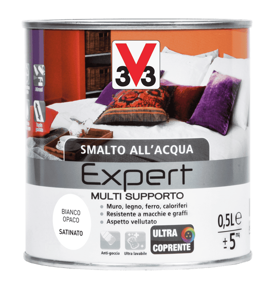 SMALTO ALL'ACQUA SUP.EXP.BIANCO OPACO ML.500