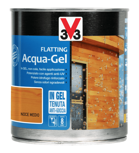 FLAT. ACQUA GEL X LEGNO NOCE MED.LT. 0,750