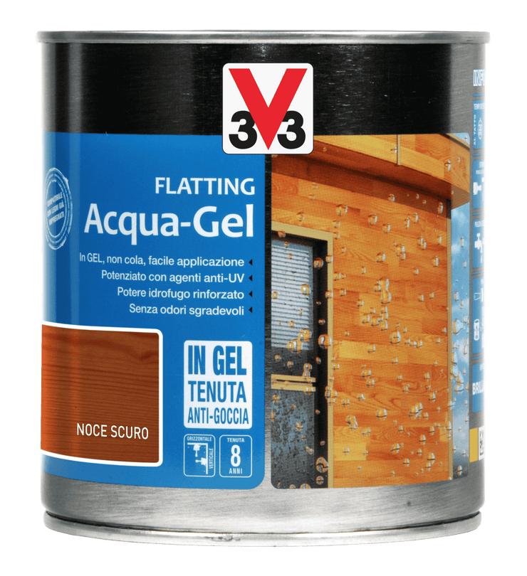 FLAT. ACQUA GEL X LEGNO NOCE SCU. LT.0,750