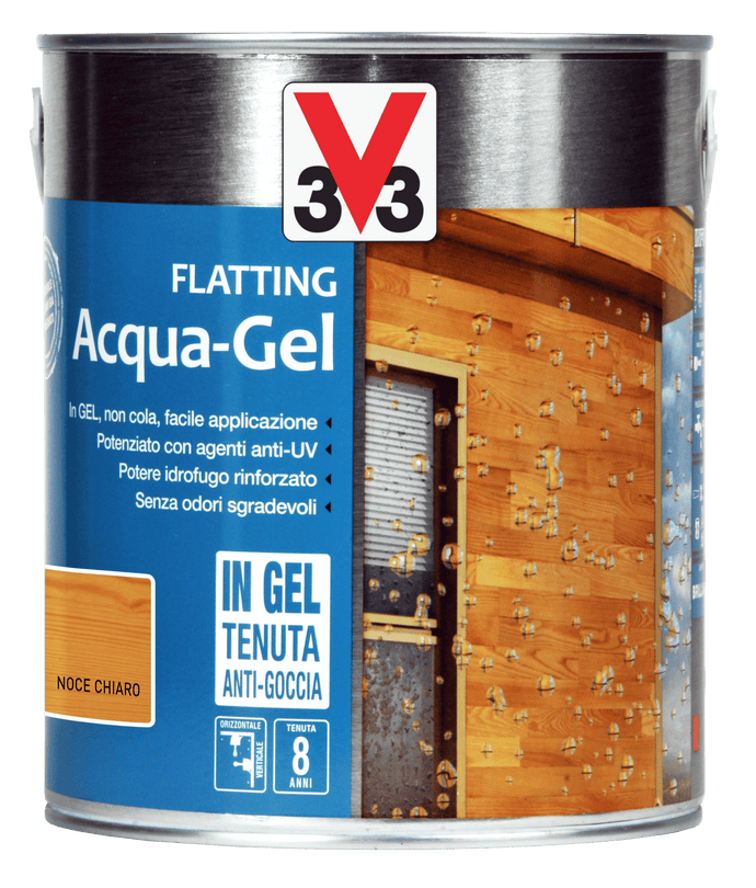 FLAT. ACQUA GEL X LEGNO NOCE CHI. LT. 2,5