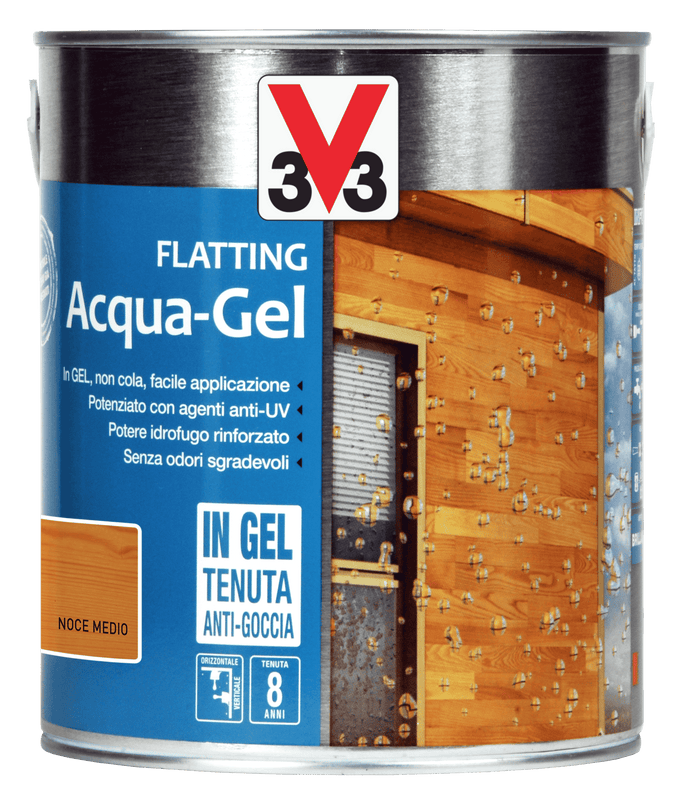 FLAT. ACQUA GEL X LEGNO NOCE MED. LT. 2,5