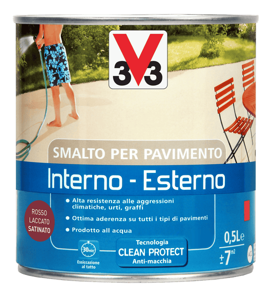 SMALTO ACQUA X PAV. I/E ROSSO LAC.ML.500