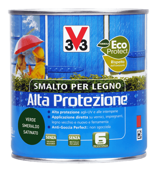 SMALTO A.P. X LEGNO VERDE SMERALDO ML. 500