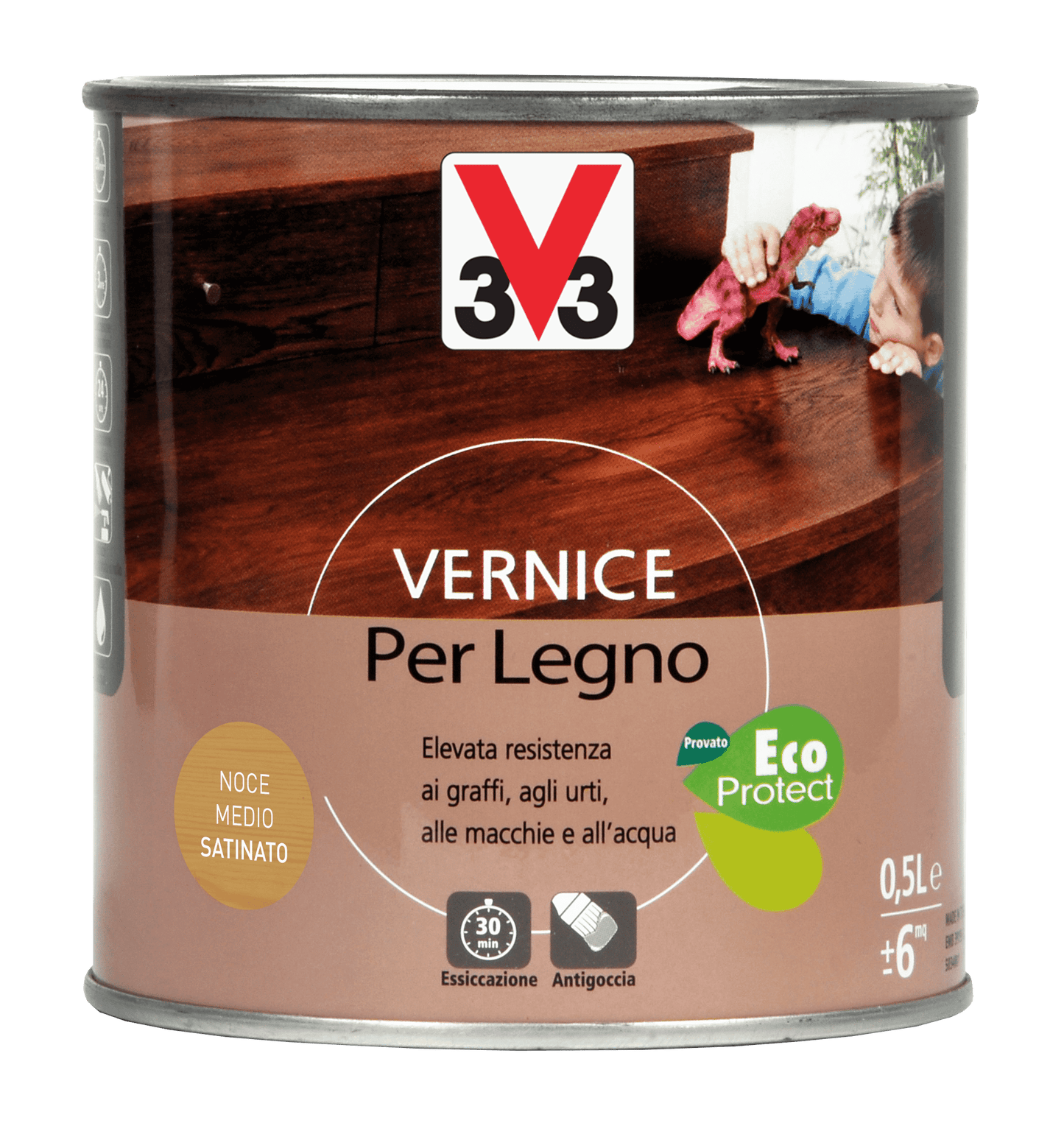 VERNIS LEGNO SATINATO  NOCE MED. ML.500